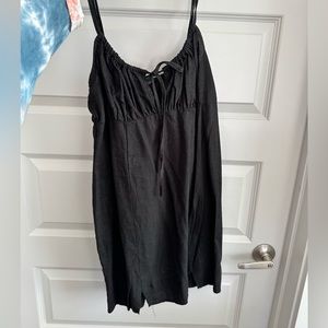 Brand new black linen sundress